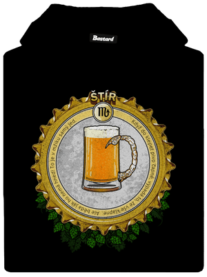 Pivní horoskop: Štír pánská mikina klokanka Black