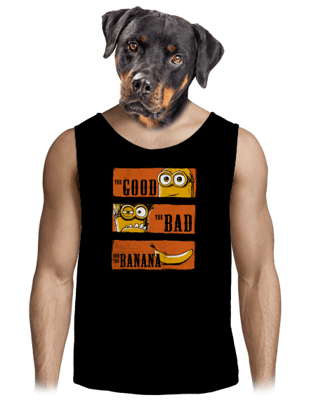 Hodný zlý a banán pánské tílko Black