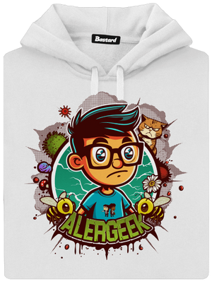 Alergeek dámská mikina klokanka White