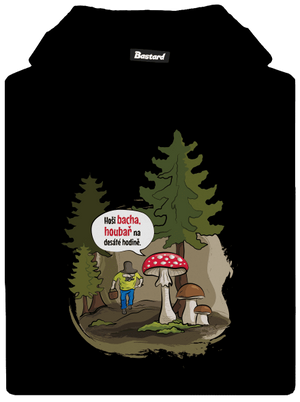 Bacha houbař dětská mikina klokanka Black