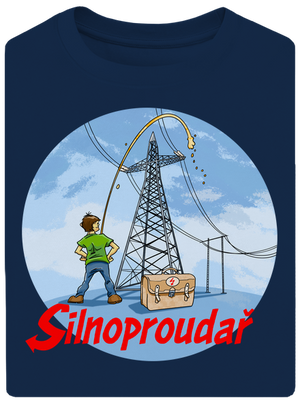 Silnoproudař unisex tričko oversized Midnight Blue