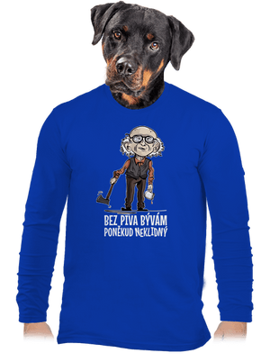 Neklidný bez piva pánské dlouhý rukáv Royal Blue