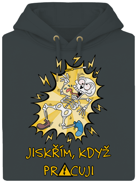 Jiskřím unisex mikina premium Charcoal