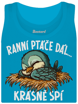 Ranní ptáče spí dámské tílko klasické Blue Atol