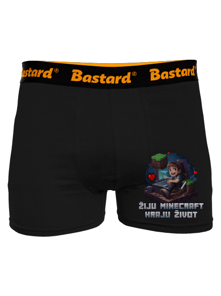 Žiju Minecraft boxerky Black