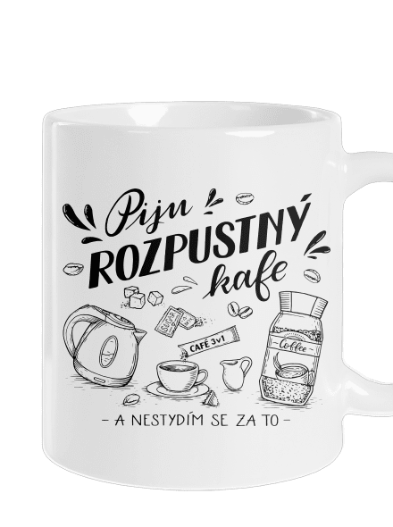 B12: Piju rozpustný klasický hrnek White
