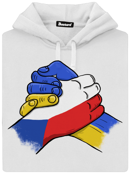 Ukrajina - Podpora dámská mikina klokanka White