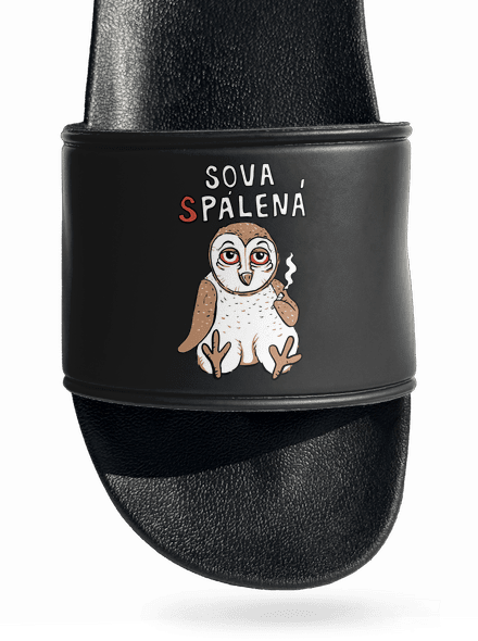 Sova Pálená pantofle Black