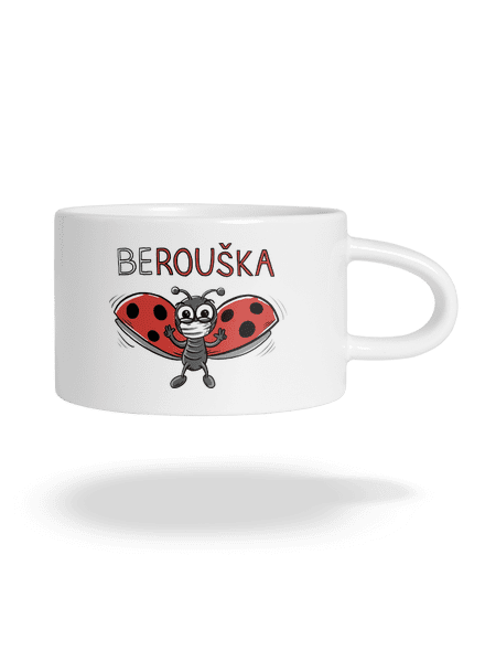 Berouška hrnek makronka White