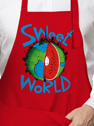 Sweet World zástěra Red