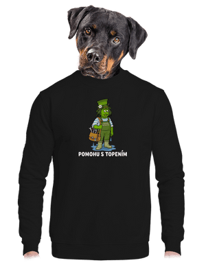 unisex mikina bez kapuce
