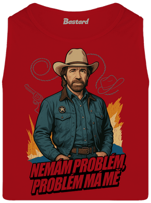 B19: Chuck Norris z Walker, Texas Ranger pánské tílko Red