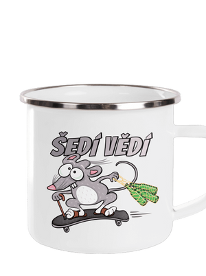 Šedí vědí - myšák plecháček White