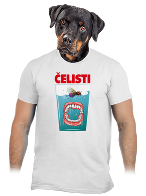 Čelisti ve sklenici pánské tričko White