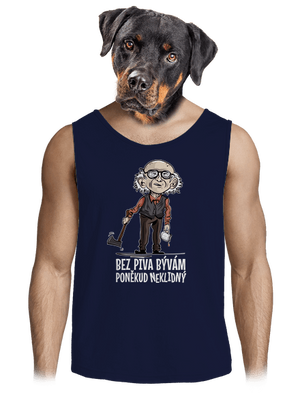 Neklidný bez piva pánské tílko French Navy