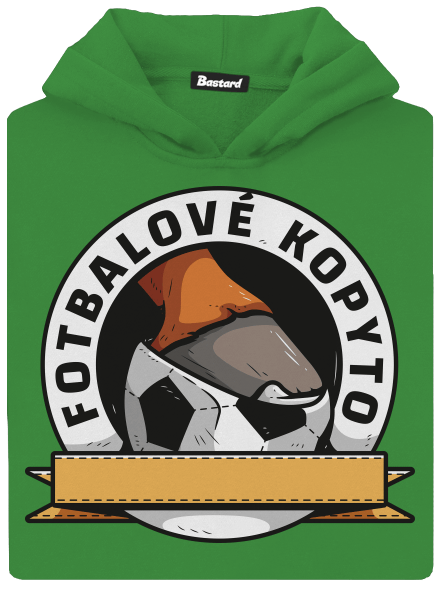 Fotbalové kopyto dětská mikina klokanka Kelly Green AWD