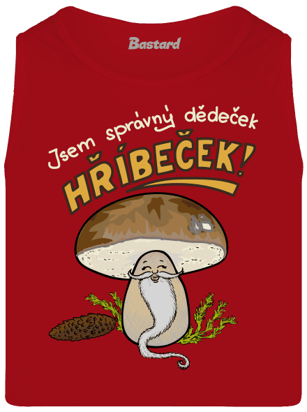 Babka a hříbeček pánské tílko Red