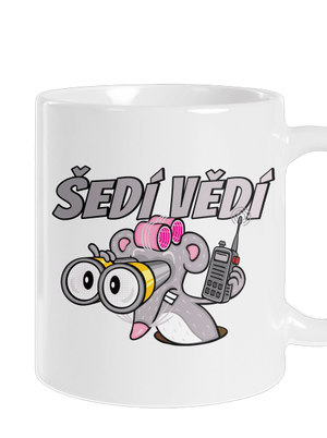 Šedí vědí - myš klasický hrnek White