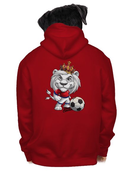 Fotbalový lev pánská mikina na zip Red