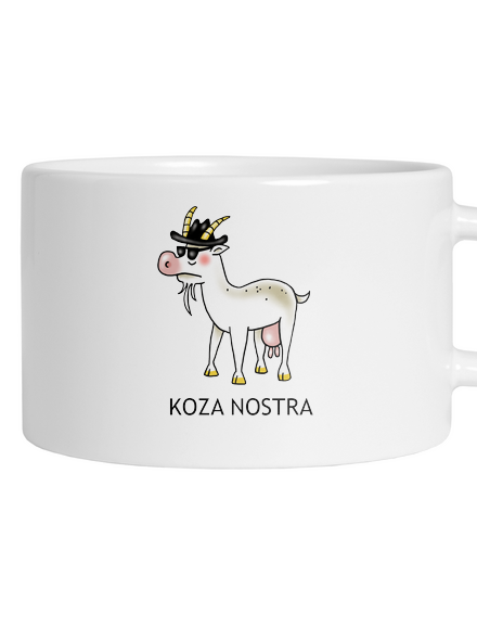 Koza nostra hrnek makronka White