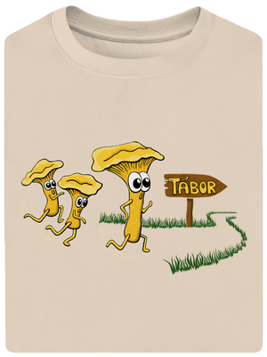 Běží lišky k Táboru unisex tričko oversized Almond