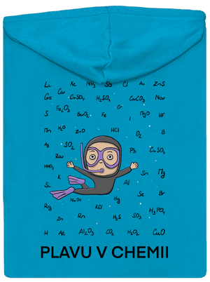 Plavu v chemii dámská mikina na zip Blue Atol