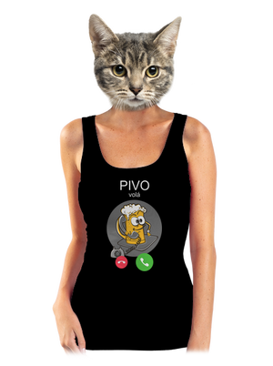 Pivo volá dámské tílko klasické Black