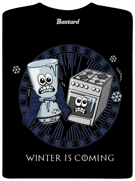 Winter is coming pánské dlouhý rukáv Black