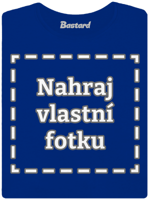 Vlastní potisk dámské tričko s lemem Royal Blue Mal