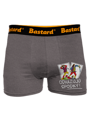 Karty Prší boxerky Gray Melange