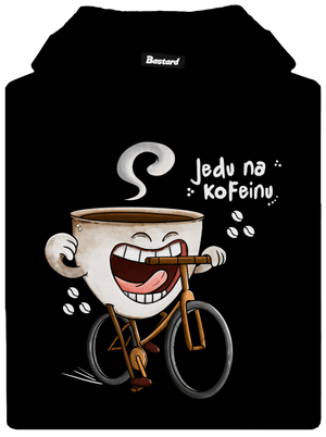 Jedu na kofeinu pánská mikina klokanka Black