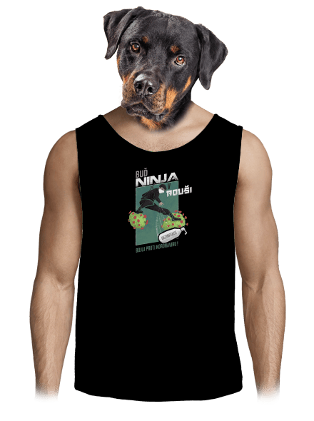 Ninja v rouši pánské tílko Black