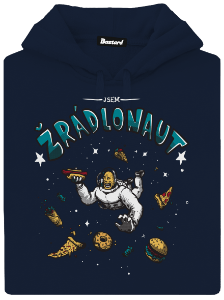 Žrádlonaut pánská mikina klokanka Navy