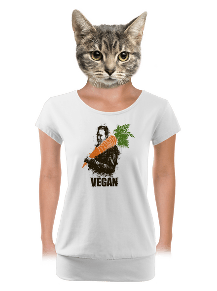 Vegan dámské tričko s lemem White