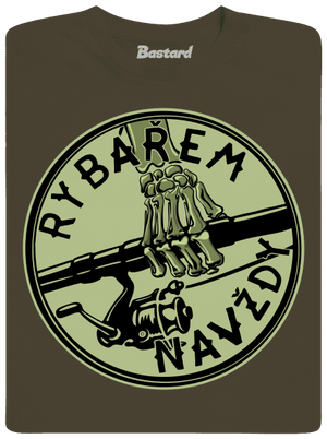 Rybářem navždy  pánské dlouhý rukáv Urban Khaki