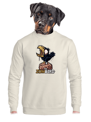 Zombird unisex mikina bez kapuce Off White