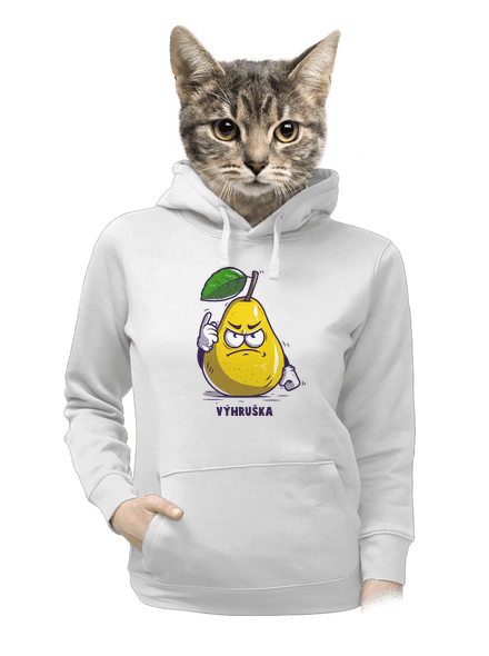Výhruška dámská mikina klokanka White