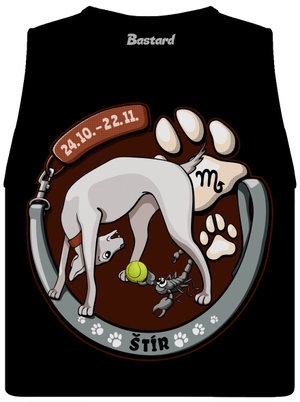 Psí horoskop: Štír dámské tílko volné Black