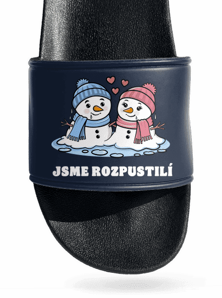 Rozpustilí sněhuláci pantofle Navy