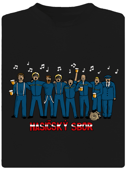 Hasičský sbor pánské sportovní tričko Black