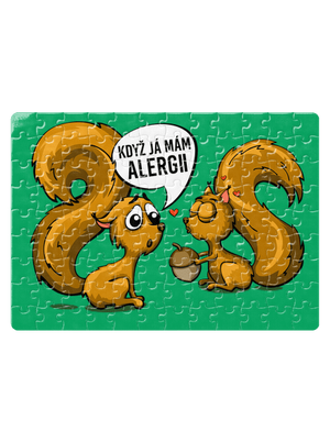 Alergická veverka puzzle White