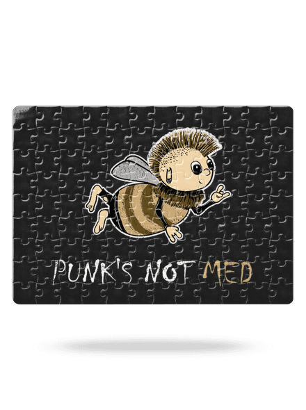 Punks Not Med puzzle White