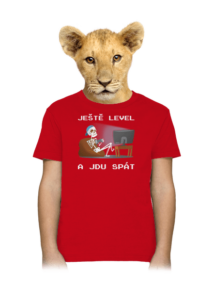 Ještě level dětské tričko Red