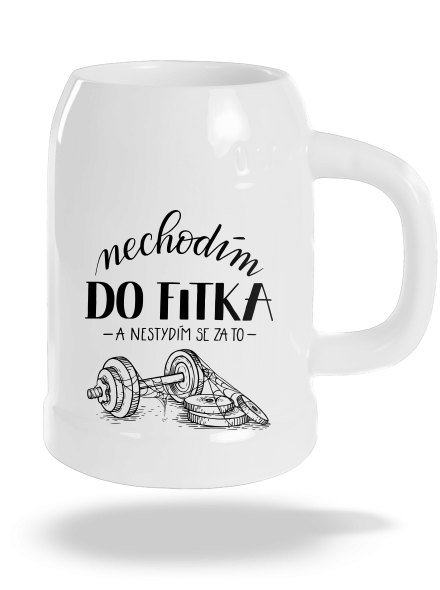 B12: Nechodim do fitka půllitr White