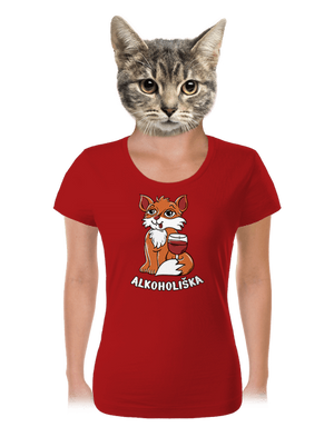 Vínová Alkoholiška dámské tričko Red Mal