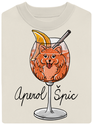 Aperol Špic unisex mikina bez kapuce Off White