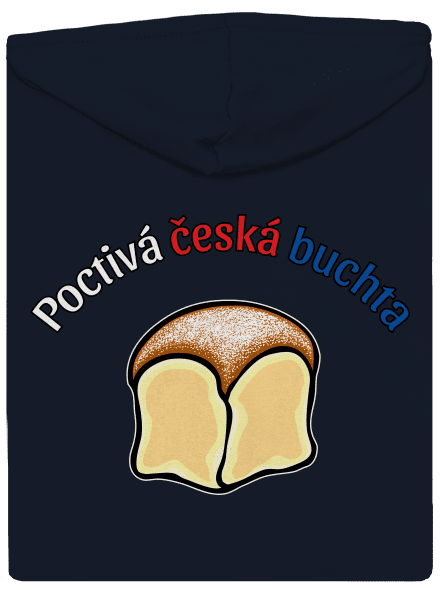 Poctivá buchta a klobása dámská mikina na zip Navy Mal