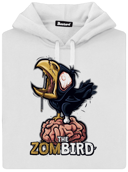Zombird dámská mikina klokanka White