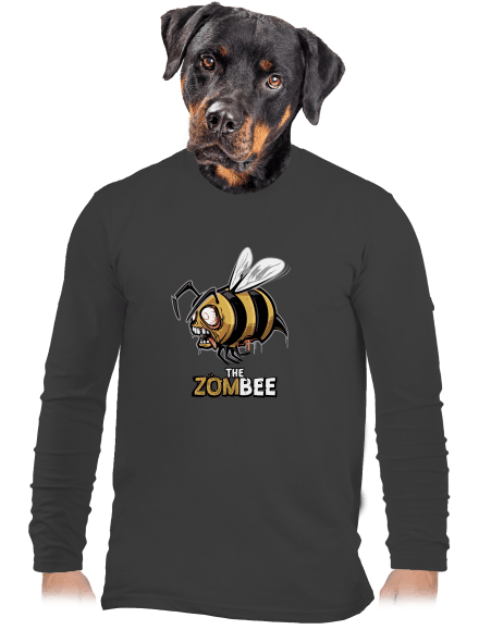ZomBee - žlutá pánské dlouhý rukáv Dark Grey