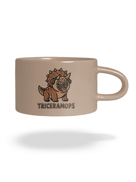 Triceramops hrnek makronka Brown Macaron